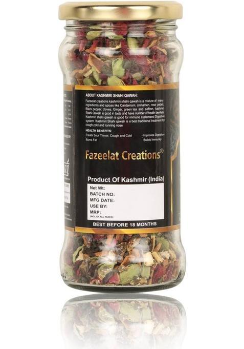 Fazeelat Creations Kashmiri Kahwa Green Tea Glass Bottle (100 G)