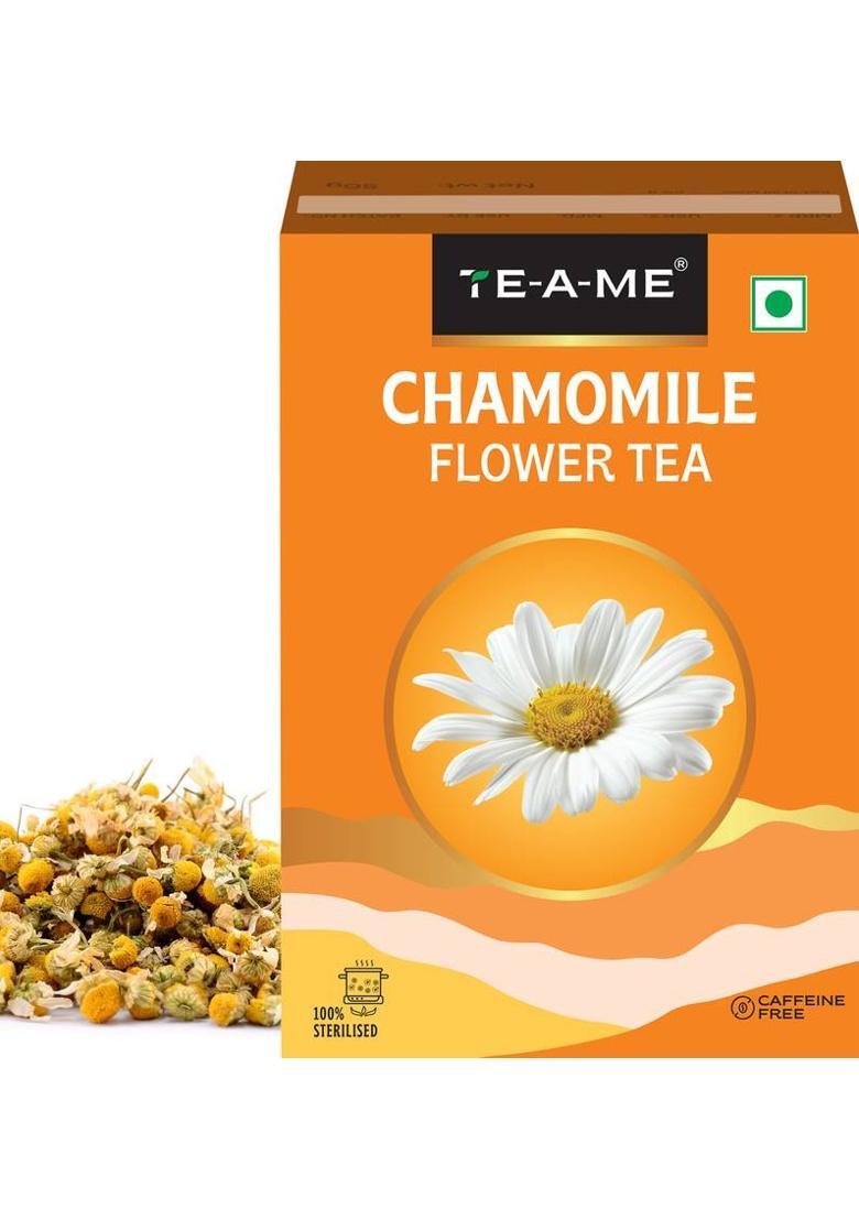 Te-A-Me Chamomile Flower Tea,50G | Pure Whole Flower Buds Of Chamomile |Caffeine Free | Chamomile Herbal Tea Box (50 G)