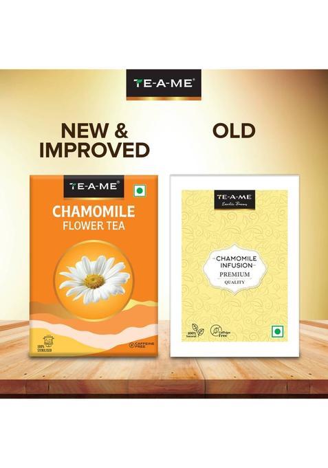 Te-A-Me Chamomile Flower Tea,50G | Pure Whole Flower Buds Of Chamomile |Caffeine Free | Chamomile Herbal Tea Box (50 G)