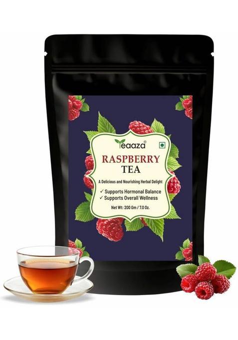 Teaaza Organic Red Raspberry Leaf Tea | Fertility, Pcos, Hormonal Balance | 200G Raspberry Herbal Tea Pouch&nbsp;&nbsp;(200 G)