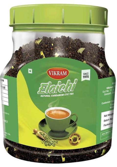 Vikram Elaichi Ctc Tea Blended With 100% Natural Ground 500G Cardamom Tea Plastic Bottle (500 G)