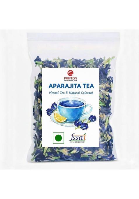 Pripton Blue Butterfly Pea Tea, Dried Tea For Glowing Skin And Stress Relief Natural Herbal Tea Pouch (50 G)