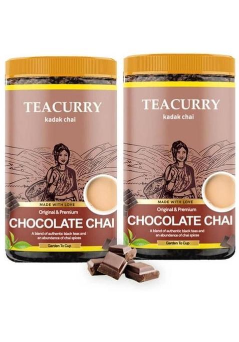 Teacurry Chocolate Chai - Chocolate Tea For Blood Pressure And Cholesterol Chocolate Tea Tin&nbsp;&nbsp;(2 X 100 G)