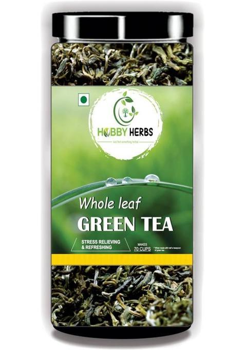 Hobby Herbs Green Tea | Pure Long Leaves | Green Tea For Weight Loss | Stress Relieving | Loose Green Tea Green Tea Pouch&nbsp;&nbsp;(100 G)