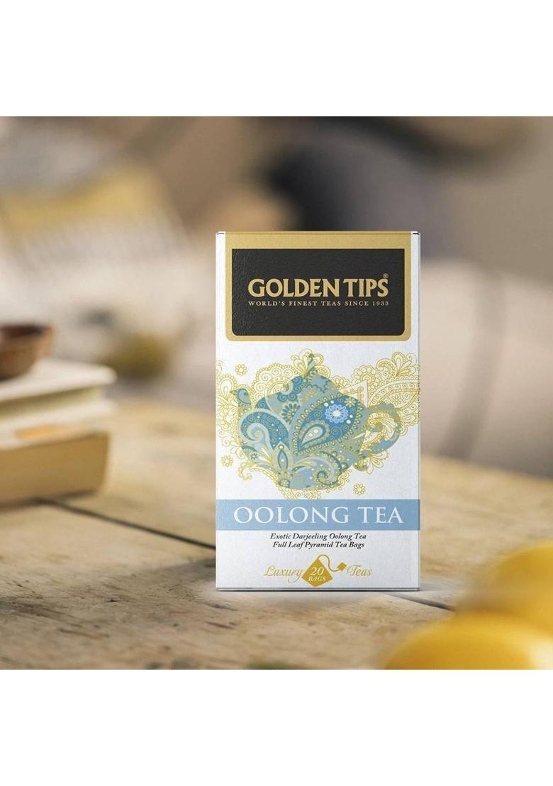 Golden Tips Loose Leaf Premium Pyramid Bags Oolong Tea Box (40 G)