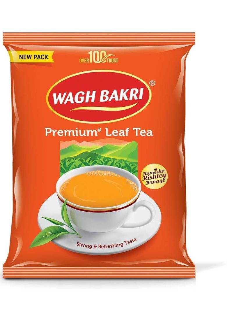 Waghbakri Wagh Bakri Premium Assam Leaf Tea Bold, Aromatic Kadak Chai Tea Pouch (250 G)