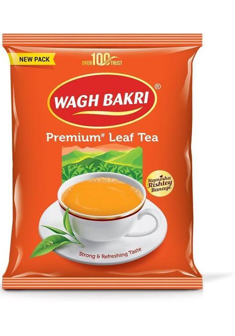 Waghbakri Wagh Bakri Premium Assam Leaf Tea Bold, Aromatic Kadak Chai Tea Pouch (250 G)
