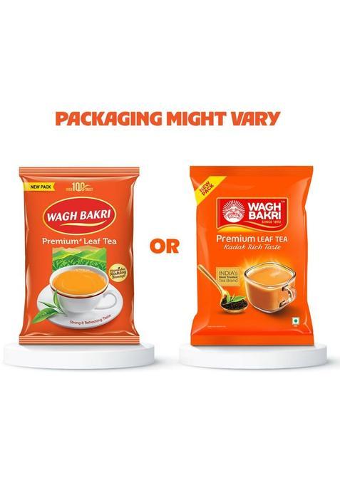 Waghbakri Wagh Bakri Premium Assam Leaf Tea Bold, Aromatic Kadak Chai Tea Pouch (250 G)
