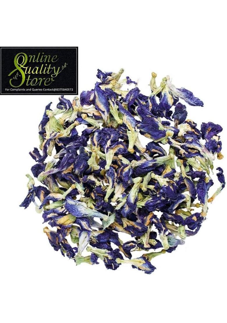 Online Quality Store Organic Butterfly Pea Flower Tea-100G | 100 % Natural Herbal Tea | Blue Pea Tea Herbal Tea Mason Jar (100 G)