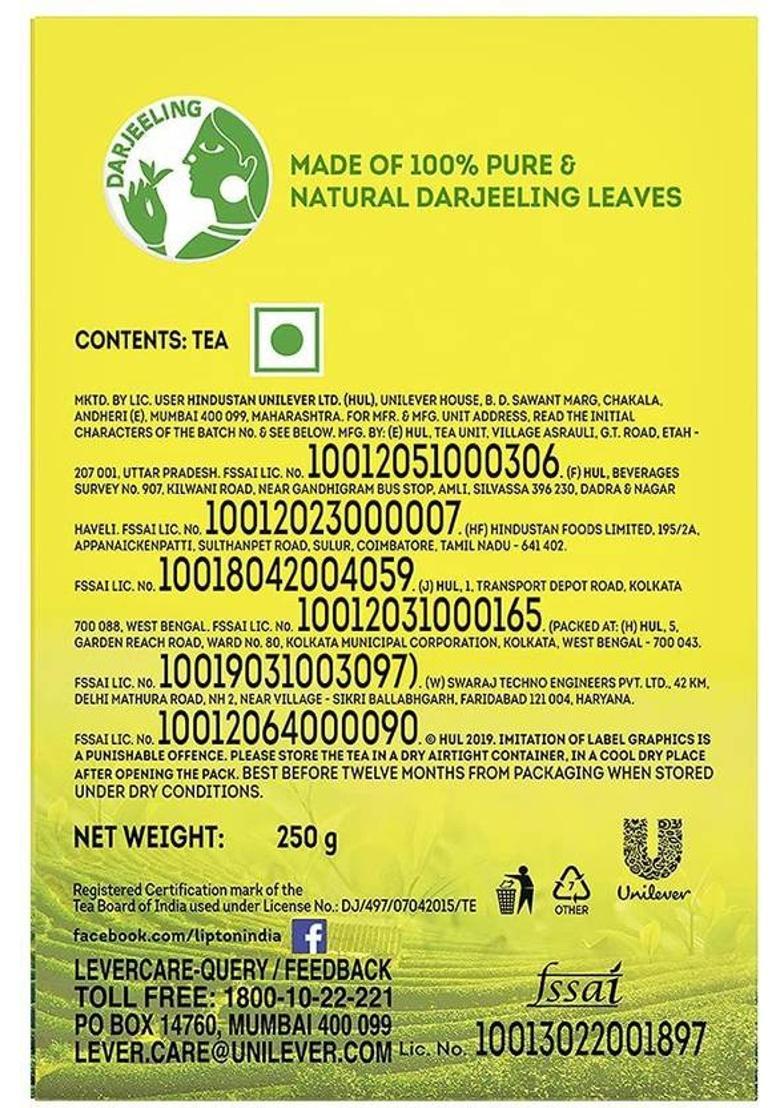 Lipton Darjeeling Long Leaf Tea Tea Box (250 G)