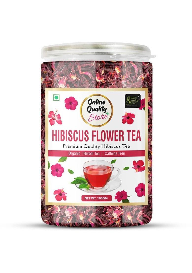 Online Quality Store Organic Hibiscus Flower Tea-100G & Butterfly Pea Flower Tea- 100G |Herbal Tea Hibiscus Herbal Tea Mason Jar (2 X 100 G)