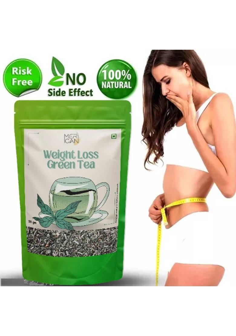 Merican Slimming Green Tea | Herbal Weight Loss Tea | Feel Light, Fit & Active Daily Peppermint Herbal Tea Pouch (50 G)