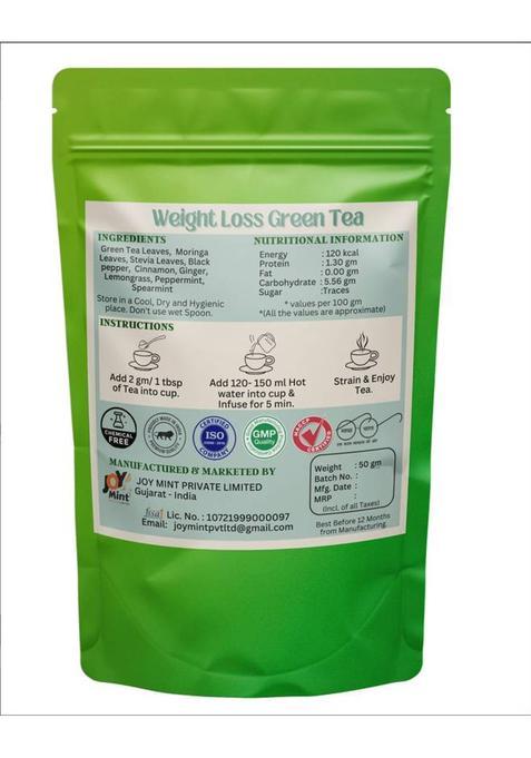 Merican Slimming Green Tea | Herbal Weight Loss Tea | Feel Light, Fit & Active Daily Peppermint Herbal Tea Pouch (50 G)