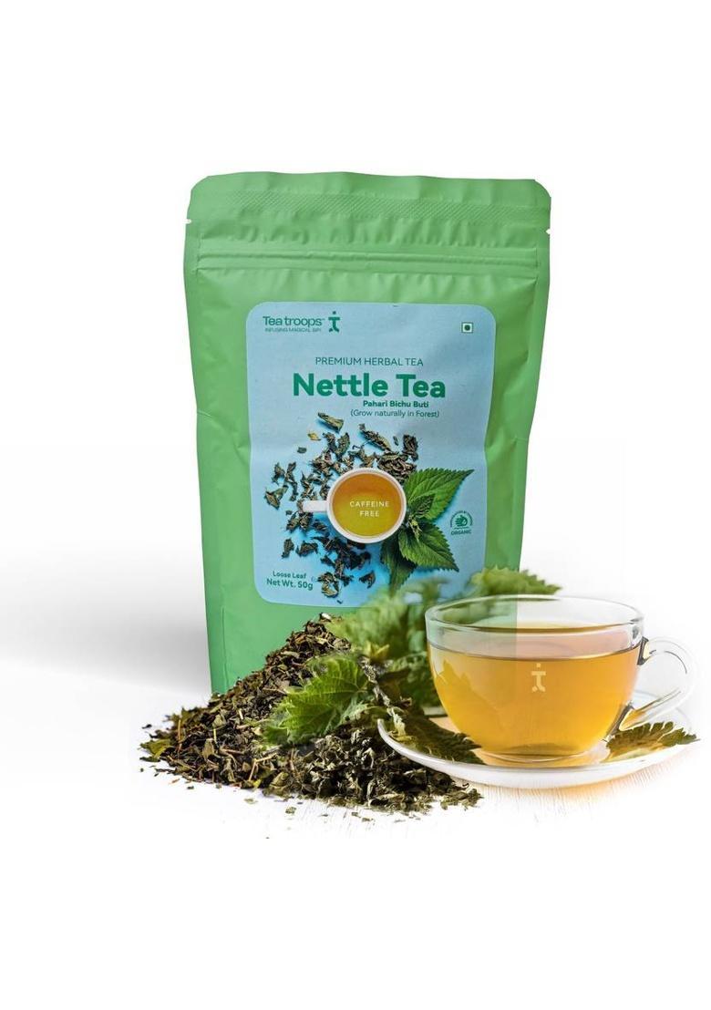 Tea Troops Himalayan Nettle Tea | Herbal, Caffeine-Free | Detox & Immunity Boost Herbal Tea Pouch (50 G)
