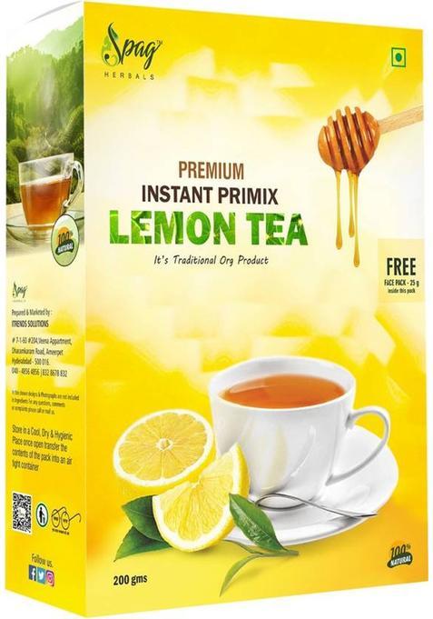 Spag Herbals Premium Organic Lemon Instant Tea Box&nbsp;&nbsp;(200 G)