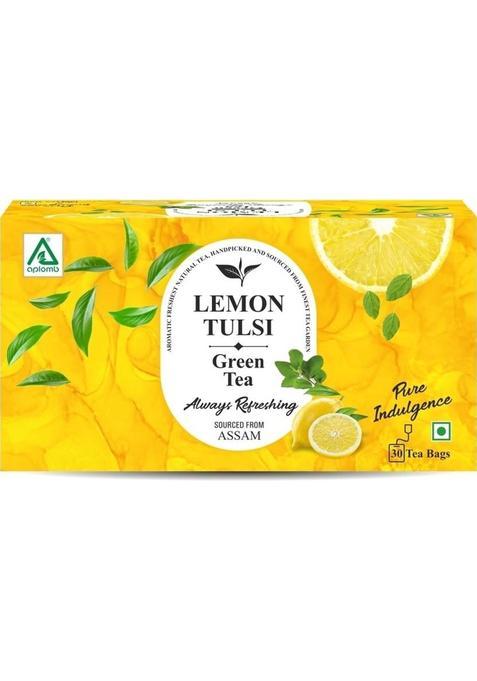 Aplomb Lemon Tulsi Green Tea Lemon, Tulsi Herbal Tea Bags Box&nbsp;&nbsp;(30 Bags)