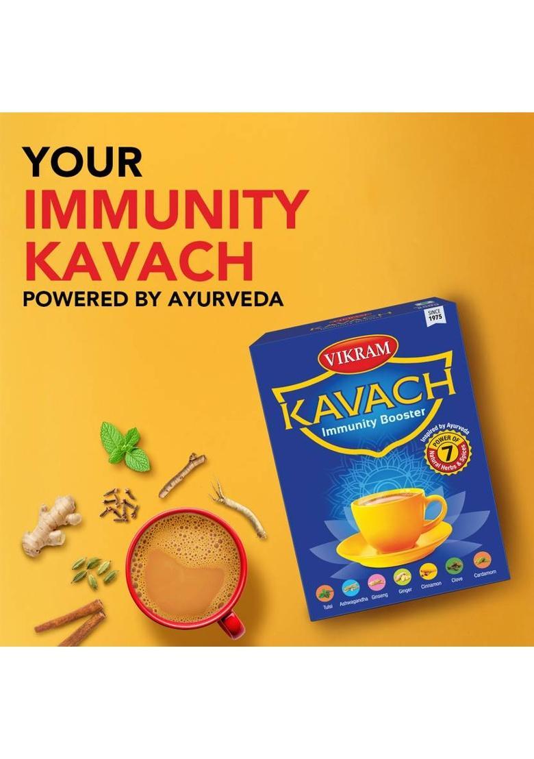 Vikram Kavach Immunity Booster Tea Pack Of 2 Black Tea Box (2 X 250 G)