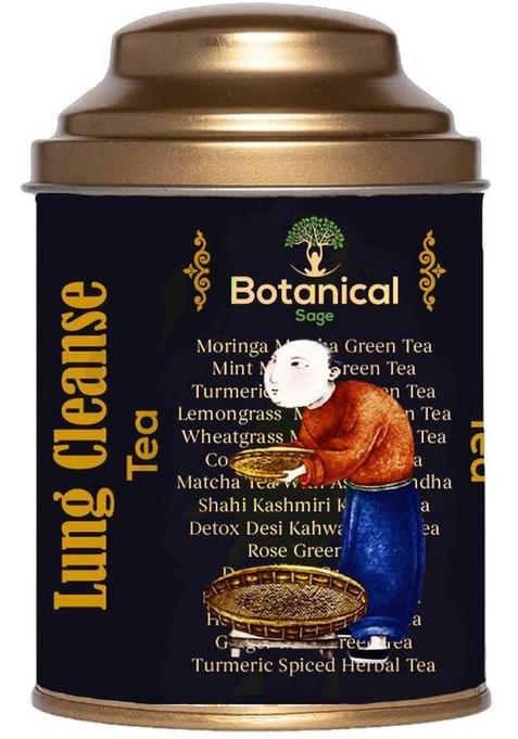 Botanical Sage Lung Cleanse Tea | With Goodness Of Mullein Leaves,Burdock Root, Tulsi, Etc Herbal Tea Box&nbsp;&nbsp;(100 G)