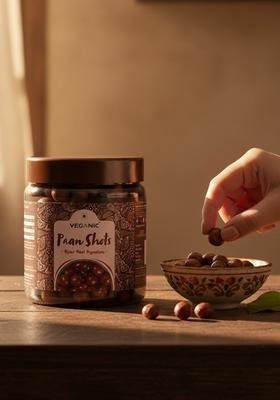 Veganic Pan Shots (Instant Paan, Mouth Freshener, Mukhwas) Flavor Candy Paan (200 G)