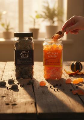 Organic Bites Combo Of Black Pepper Candy And Orange 200 Gm Each (Total 400 Jar Pack) Pepper, (2 X G)