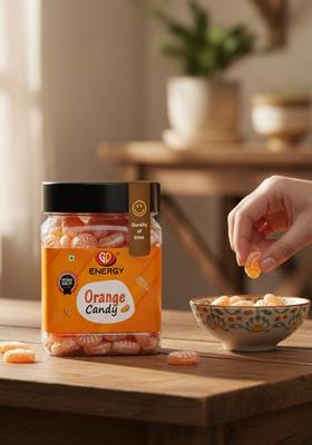 Gd Energy Orange Candy | Narangee Toffee Flavoured (Pack Of 1 ) Jar Pack (1000 G)