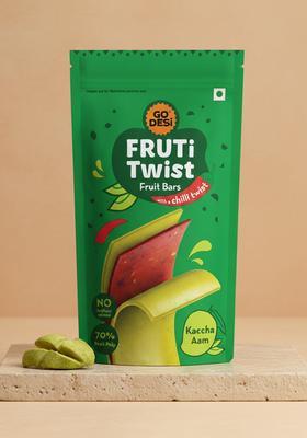 Go Desi Kaccha Aam Fruti Twist Fruit Bar Mango Candy (70 G)