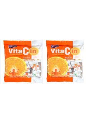 Derby Combo Vitacin Toffee Poly Pouch / Suitable For Men, Women And Children Orange Candy (2 X 100 G)