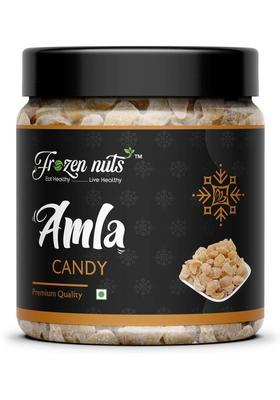 Frozen Nuts Dried Amla Candy|Organic Dry Indian Gooseberry | Fruit Mouth Freshener|Amla 400G Tangy Candy (400 G)