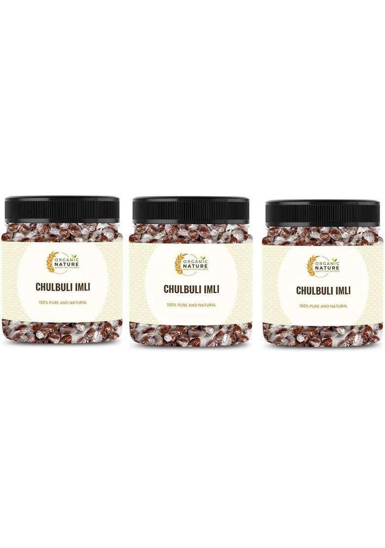 Organic Nature Khatti Methi Chulbuli Imli Toffee| Tamarind Twist Candy | Jar Pack| (3 X 0.25 Kg) - Indya