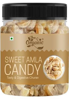 Shree S Organic Sweet Amla Candy 250G Jar Pack / Dry Indian Gooseberries & Tangy (250 G)