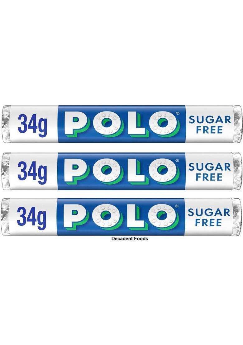 Decadent Foods Nestle Polo Sugar Free Mints Tube | Candy (3 X 33.4 G) - Indya