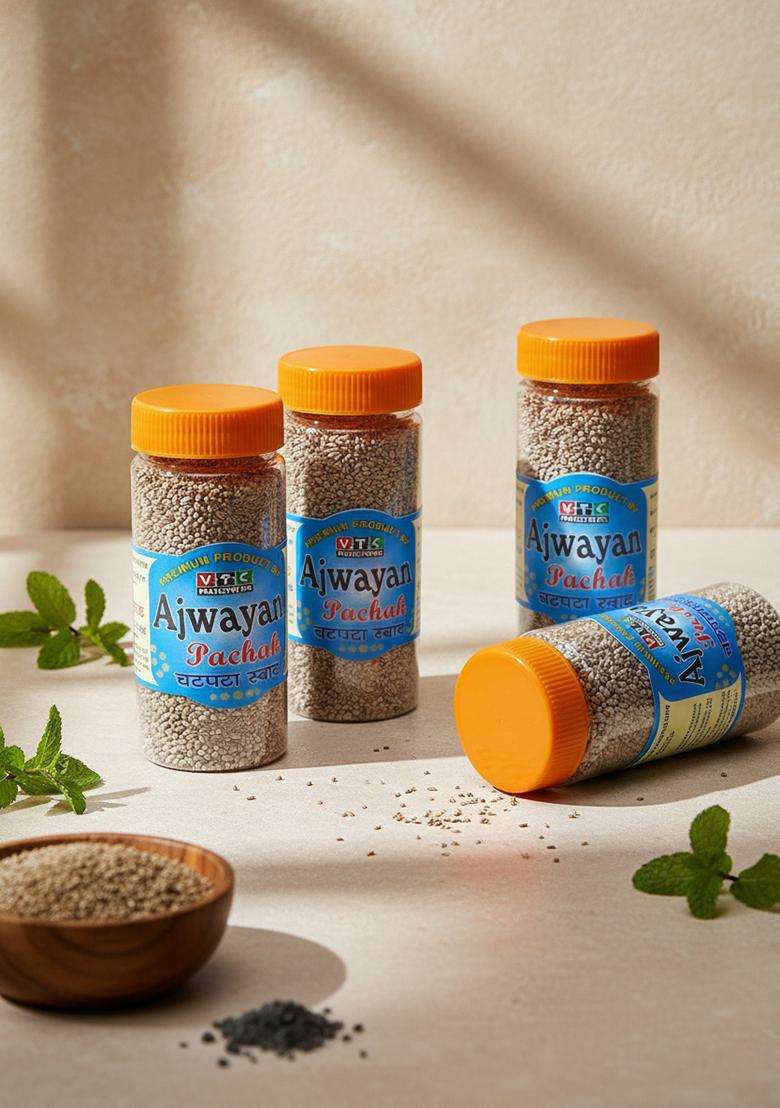 Vtc Premium Ajwain Pachak Salted For Digestion | Hygienically Prepared & Packed Mouth Freshener (4 X 200 G) - Indya