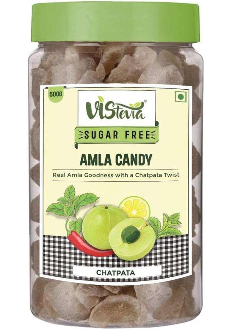 Vistevia Sugar Free Chatpata Amla Candy (500 G) - Indya