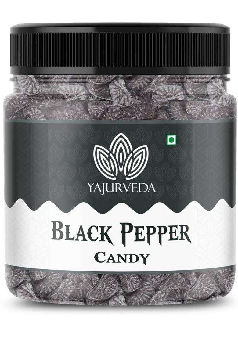 Yajurveda Black Pepper Candy /Black Toffee |Black -400Gram (400 G) Pack of 1 - Indya