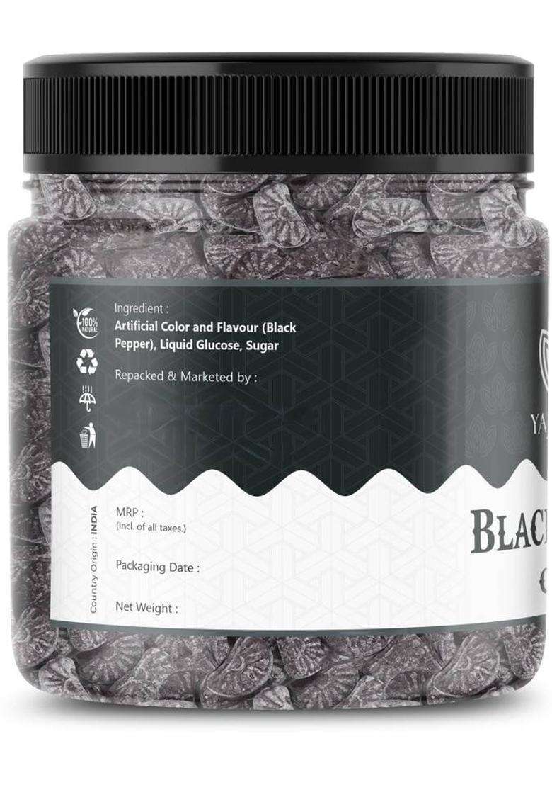Yajurveda Black Pepper Candy /Black Toffee |Black -400Gram (400 G) Pack of 1 - Indya