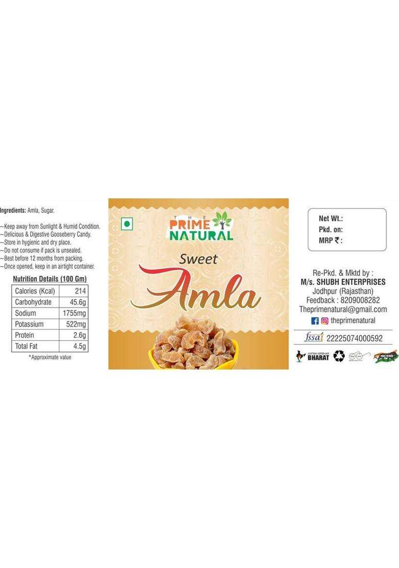 The Prime Natural Amla Candy | Sweet & Tangy Immunity Booster Digestive Delight Tangy, Chatpata (100 G) - Indya