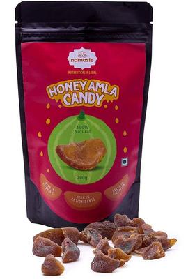 Namaste Chai Honey Amla Candy, Dry Indian Gooseberry, Rich In Antioxidants, Sweet, (200G) Candy (200 G)