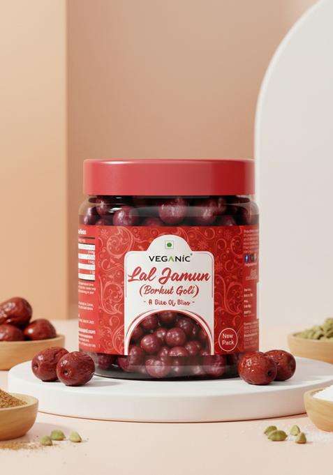 Veganic Organic Laal Jamun | Tasty Chatpati Churan Goli Borkut Bor Banta Laddu Mouth Freshener (800 G)