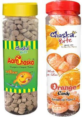 Chaska Bite Dry Mango Candy| 250 G |Orange Candy|200 Gm Candy (2 X G)