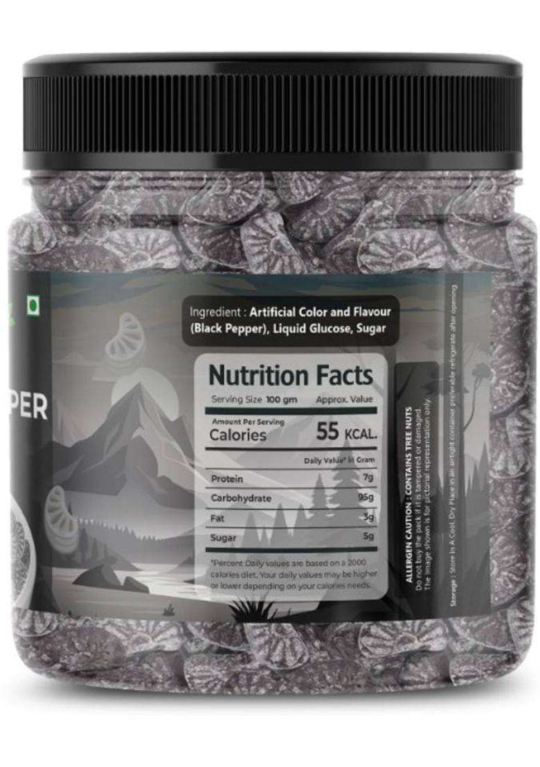 Deps Black Pepper Candy | Bold Flavor Treat Sweet Delight Great For Everyday (250 G) - Indya