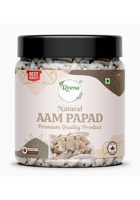 Reena Natural Aam Papad | Indian Mango Fruit Bar Sweet & Tangy Healthy Snack Candy (250 G)
