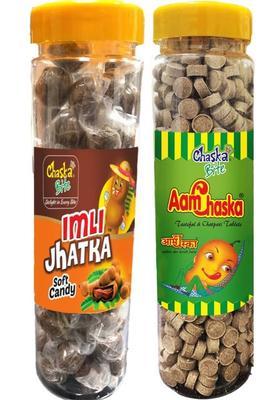 Chaska Bite |Aam Chaska|Imli Jhatka|Imli Pop|Sour And Tangy Candies|Dry Amchoor|Tamarind|Pack Of 2|400 Gm Each Chatpati Sour Candy (2 X 200 G)