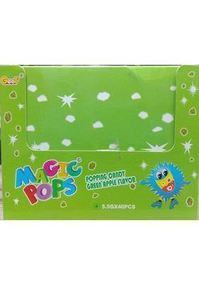 Magic Pops Apple Flavour Tingling Sensation Of Popping Candies 40 Sachets Candy (40 X 5.5 G)