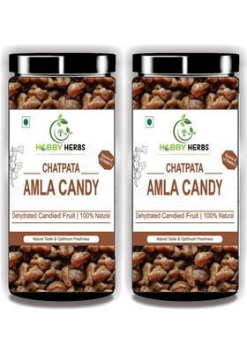Hobby Herbs Chatpata Amla Candy |Masala |Indian Gooseberries | Dry Masala Dried (400 G)