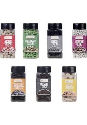 J Crunch N Munch Healthy Combo Of Aam Papad, Pipal Sev, Anar Dana, Pudina Goli, Jeera Pachak Harde, Hing Goli Candy (7 X 131.43 G)