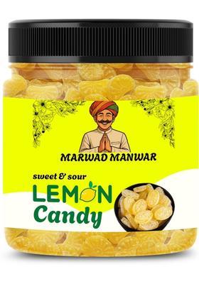 Marwad Manwar Lemon Flavoured Candy | For Kids Khatti Mithi Nimbu Sweet And Sour Candy, Goli, Meethi, (250 G)