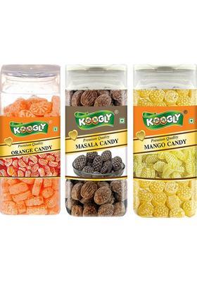 Koogly Premium Quality After Meal Digestive Mango Candy, Orange Masala Candy (3 X 230 G)