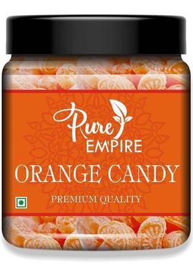 Pure Empire Orange Candy|Narangee Toffee|Orange Flavoured (Pack Of ) Jar Pack Toffee Candy (250 G)