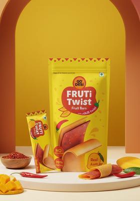 Go Desi Real Aam Fruti Twist Fruit Bar Mango Candy (70 G)