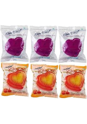 Hart Beat Blackcurrent &Orange Curazone Love Candy Flavoured -150Gm(Pack Of 6)|(Imported) Blackcurrent,Orange (6 X 150 G)